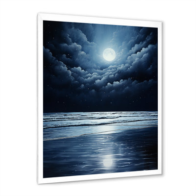 Beach Photo Serene Moonlight II, reproduction d'art sur toile