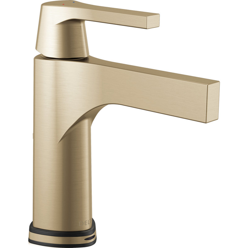 Robinet pour salle de bain à un trou Zura Touch2O avec technologie Touchless, Bronze champagne