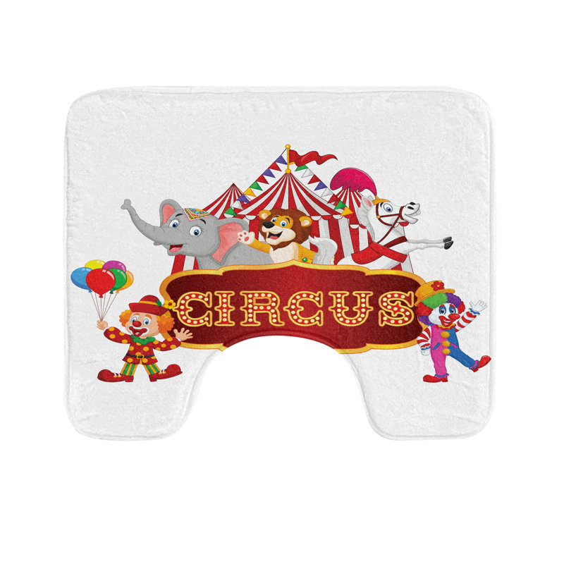 Tapis de salle de bain en U Circus Red