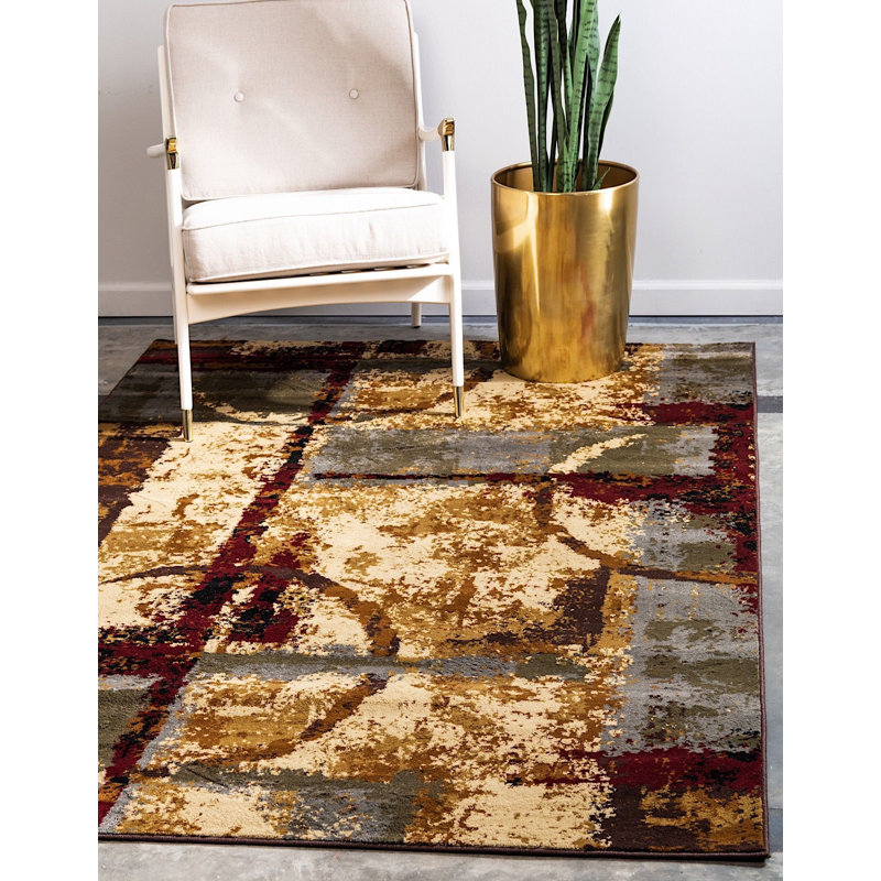 Adetomiwa Geometric Indoor Rug, Rectangle 4' x 6'