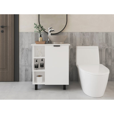 Lavabo pour salle de bain Stites, blanc