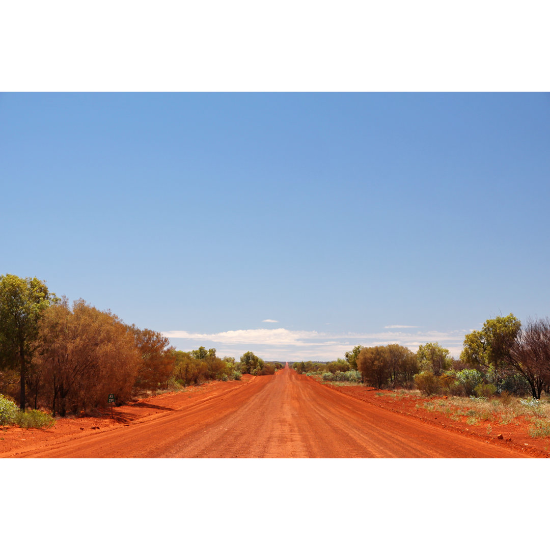 Leinwandbild Offene Straße im australischen Outback