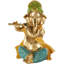 Sculpture Cole et Grey en résine Ganesh avec des accents verts, jaunes et sarcelle