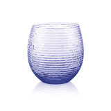 Multicolor Set 6 Water Tumblers In Assorted Mass Colored Glass Cl.25