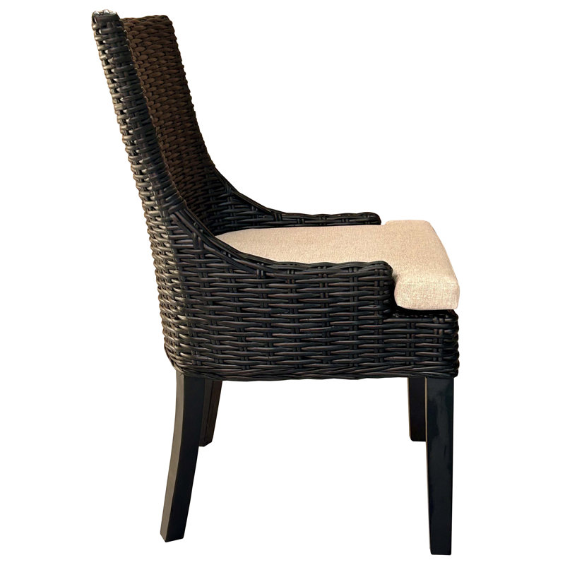 Alfresco Dining Chair Black Kuba Weave
