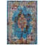 Tapis bleu/brun tissé à la machine Elliot-31943828