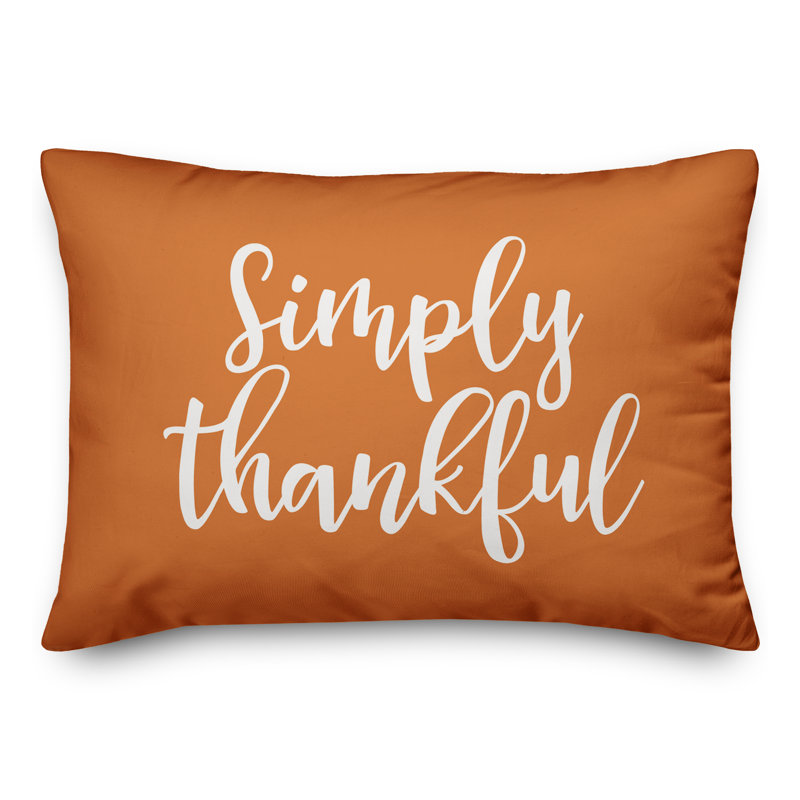 Reversible Throw Pillow, Orange