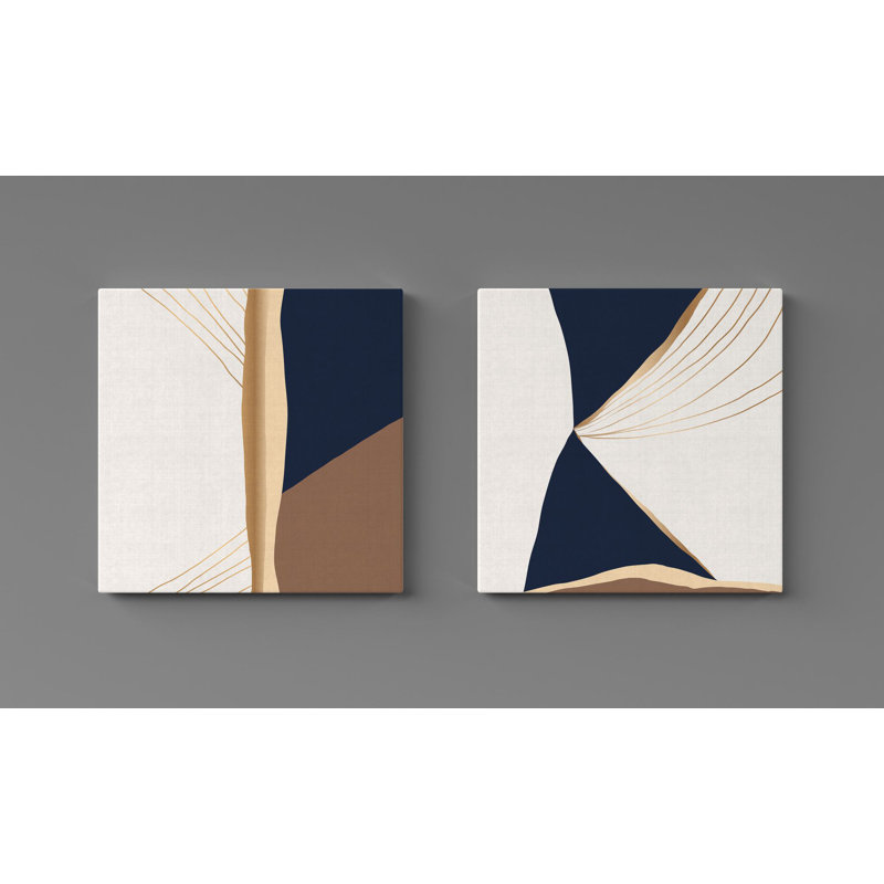 Superbes peintures décoratives sur toile (2 pièces) de 19,7 po x 19,7 po chacune | 100% toile avec cadres 100% bois | Parfait pour le décor du salon et de la chambre à coucher, ajoute élégance et style à tout espace