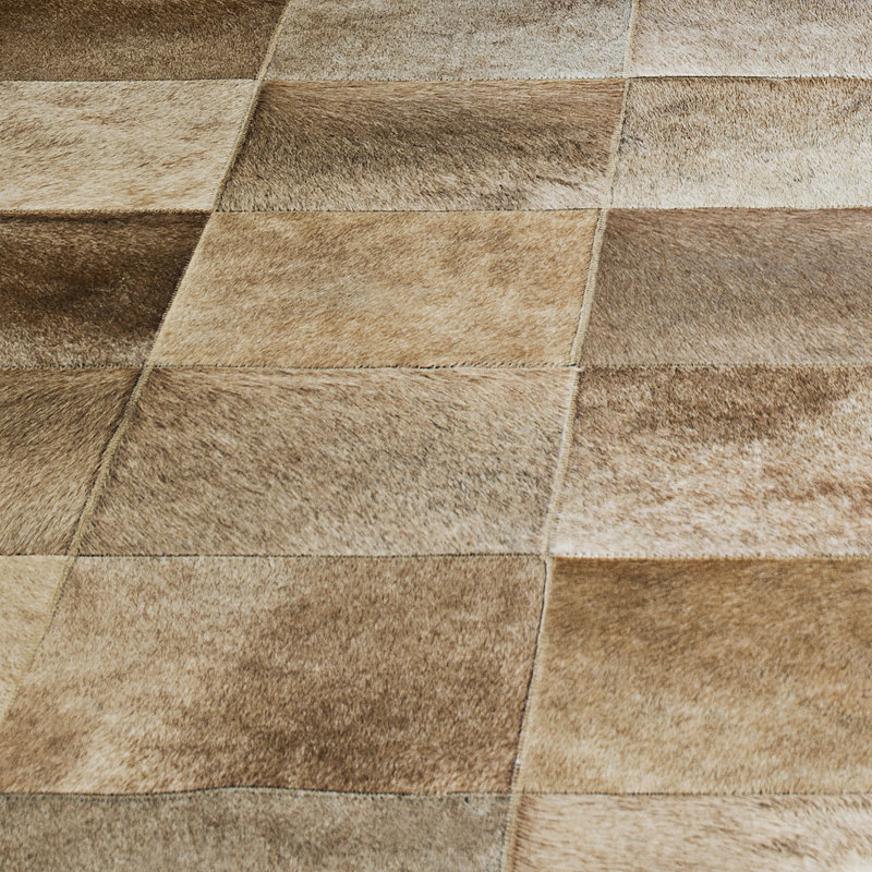 Ares Cowhide Geometric Area Rug, Rectangle 10' x 14'