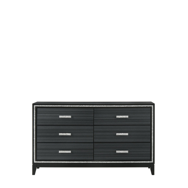 Commode au fini noir patiné, Noir