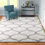 Tapis ivoire / gris à poils longs Armiead Cozy Trellis-869828323