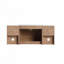 Meuble-lavabo mural avec lavabo en céramique et 2 tablettes de rangement et 1 porte à fermeture en douceur-1955524282