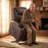 Polyester and Metal Frame Power Lift Massage Recliner -932232743