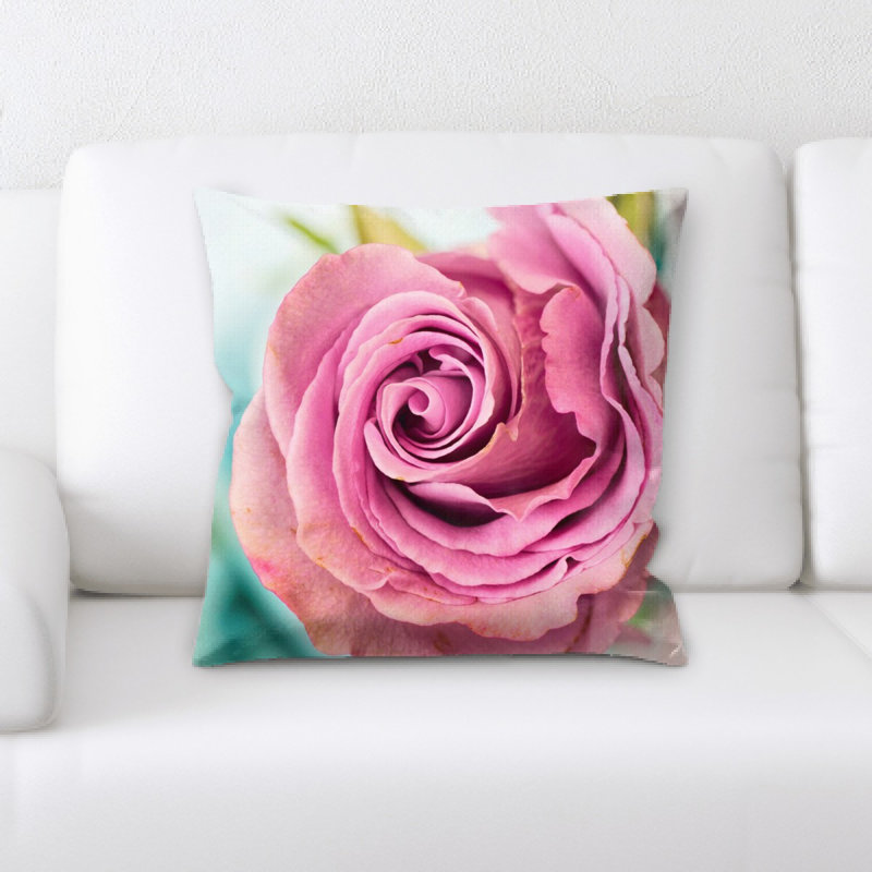 Housse et insert de coussin carré rose