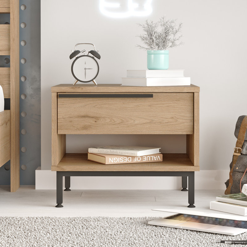 Table de chevet Colesen, Beige