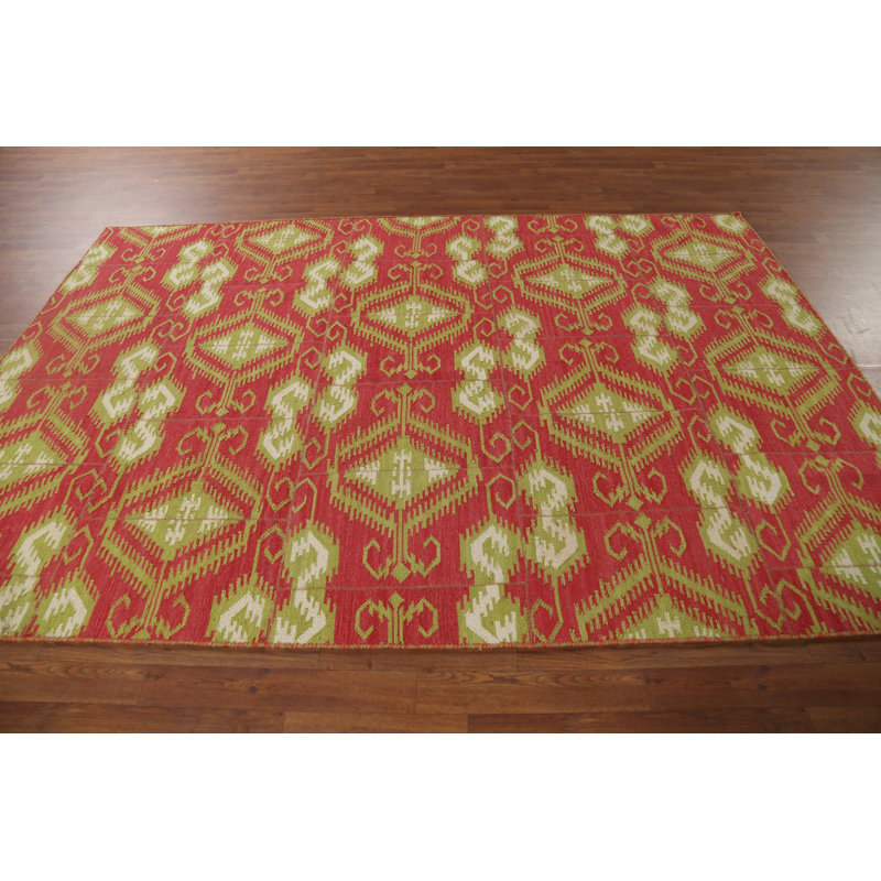 Tapis oriental géométrique All-Over Kilim 6 x 9