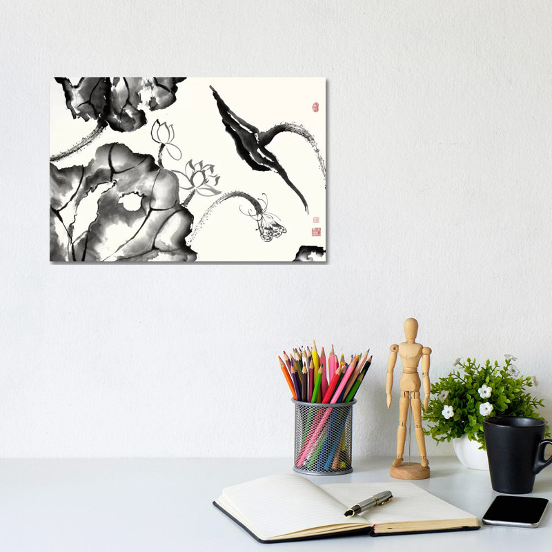Lotus Study II 1 Piece Wrapped Canvas Painting, 20.32 cm H x 30.48 cm W
