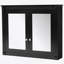 Armoire de rangement murale pour salle de bain, armoire de toilette avec miroir et 2 tablettes réglables-933145913
