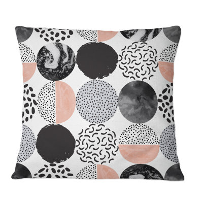 Coussin décoratif abstrait à motifs géométriques abstraits à motif géométrique I