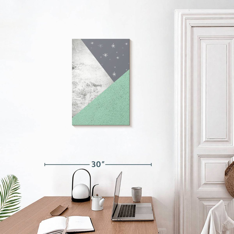 Avery Mint Green Mountains II, 24" H x 16" W