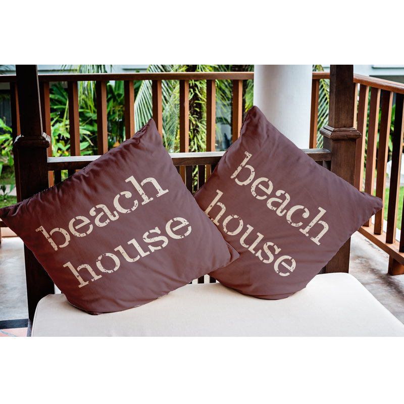 Housse et coussin d'extérieur Beach House, Mauve ancien, 16 po x 16 po