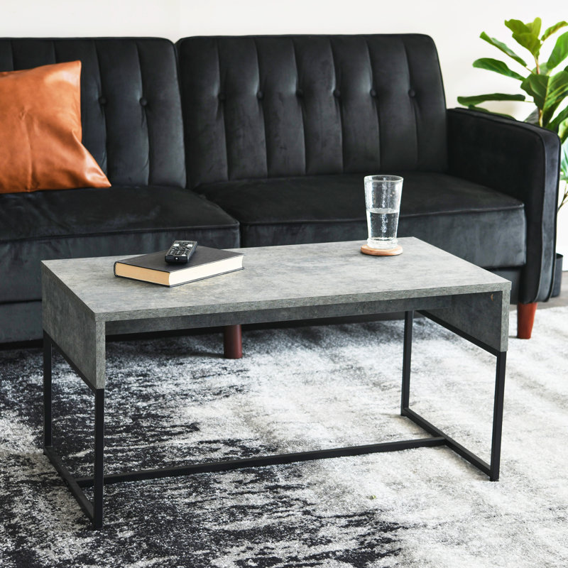 Table basse Avak Wrap, Plateau gris/ base noire