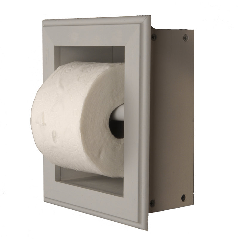 Porte-papier hygiénique encastré Tracy, Gris