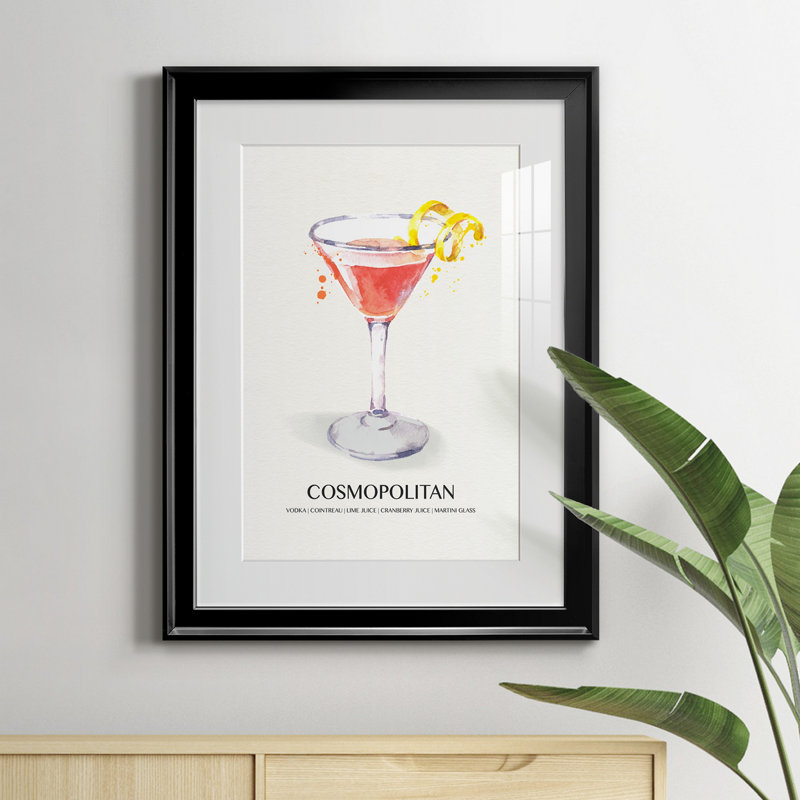 Cosmopolitan - peinture encadrée, Noir, H 22,5 po x l 30,5 po x P 1,5 po