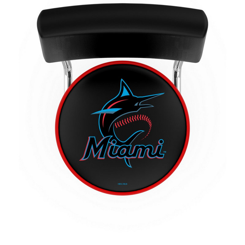 Tabouret de bar pivotant L7C4 Miami Marlins, Counter Stool (25” Seat Height)