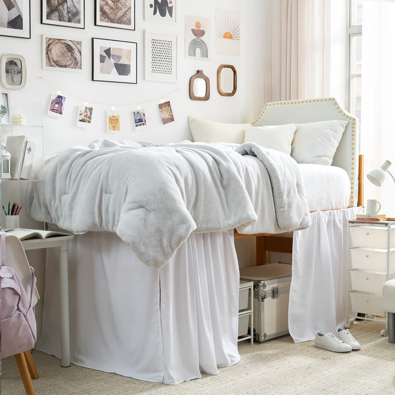 Ensemble de 3 jupes de lit Dorm Bungee - blanc, White
