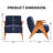28"W Upholstered Arm Chair with Wood Legs-1889596525