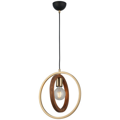 Elegant Antique Lacquer Chandelier, Adjustable Height 17.7 - 43.3 inches | Sturdy Metal Body with Wooden Cap | 1 x E27 Socket (Max 40W, Bulb Not Included) | Stylish Lighting for Living Room, Dining Room & Entryway