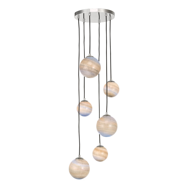 Coraleen 6 - Light Polished Chrome Pendant