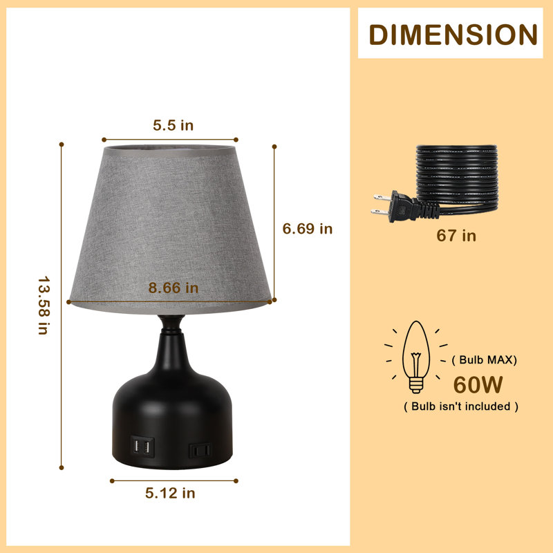 Ensemble de lampe de table 13,58 "Abdas