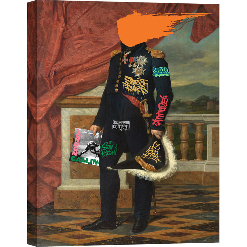 Pop And Funny Portraits Of Ladies And Knights, The General by Eric Chestier - Wrapped Canvas Print, 100cm H x 70cm W