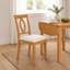 Chaises de salle à manger rembourrées Comfort, style moderne en bois d'hévéa pour petite cuisine