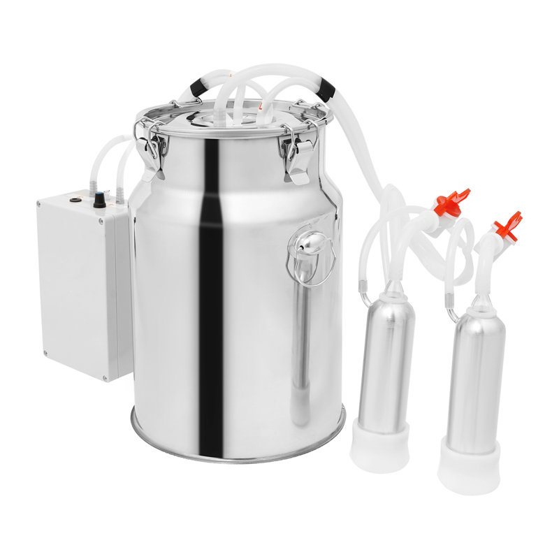 Machine à traire de vache électrique Pulsation avec seau en acier inoxydable 10L