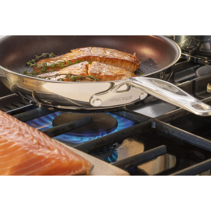 Meyer Confederation 32cm SS fry pan w/non-stick-Melbec Red