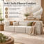 Canapé-lit modulaire Amberglow Mahjong 3 places avec mousse à mémoire de forme, canapé-lit de sol convertible avec tissu polaire circulaire, sans ossature, avec 3 coussins de salon, aucun assemblage requis-1578674183-1578674180-1578674177