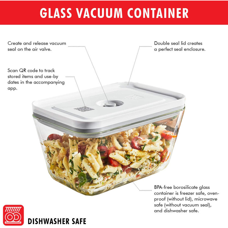 Zwilling J.A. Henckels Fresh & Save 7 Piece Vacuum Sealer Bag Set with Food Storage Containers