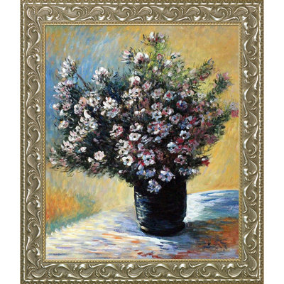«Vase of Flowers» par Claude Monet - peinture sur toile encadrée