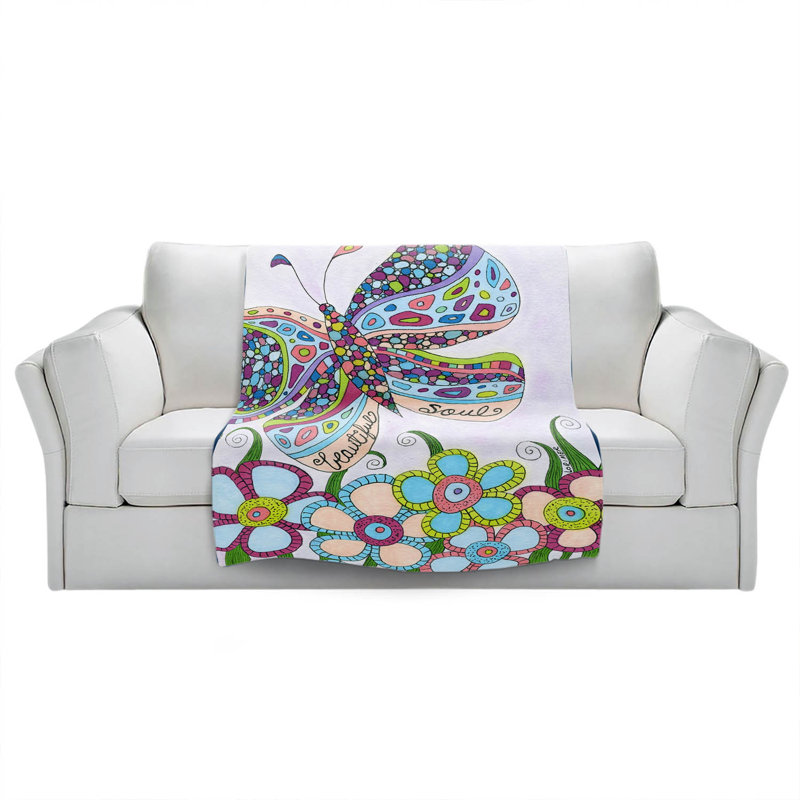 Hand Woven Throw Blanket, 68" W x 80" L