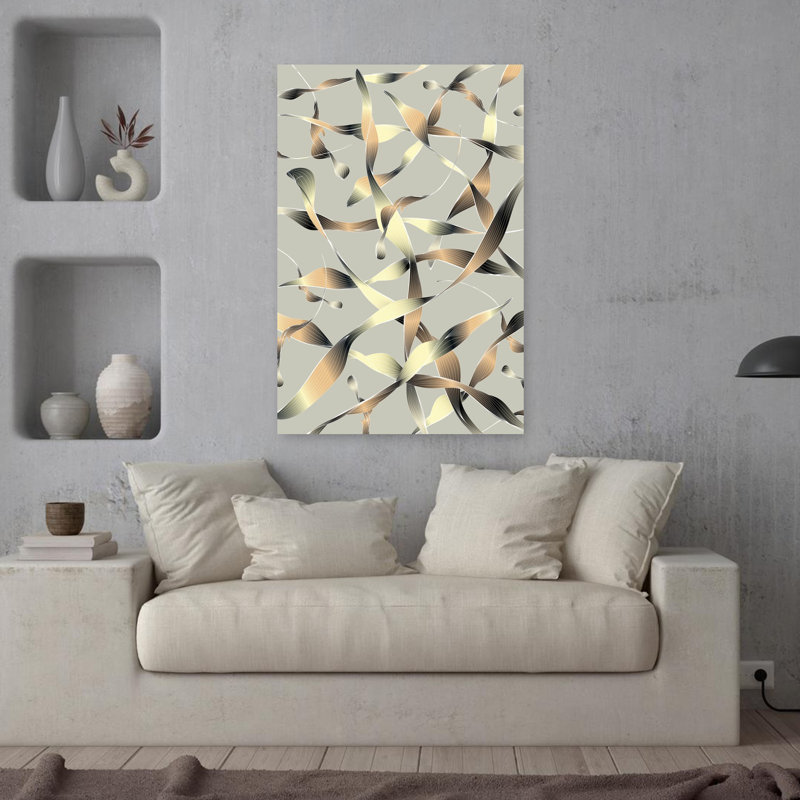 Contemporary Art Abstract Elegant Geometric Nature Landscape Wall Art by Angelo Cerantola - Wrapped Canvas Print