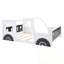 Lit plateforme double classique en forme de voiture avec roues-1675077264