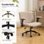 Chaise de bureau chenille pivotante rembourrée avec accoudoirs rabattables, chaise de travail réglable-124200301-124200296