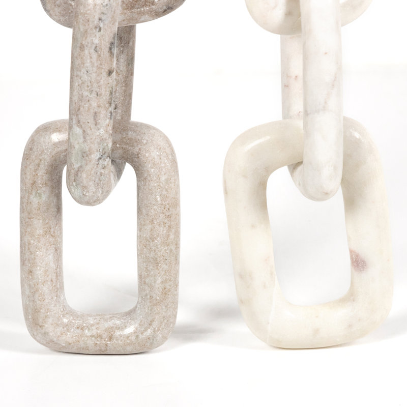 Marlow Marble Chain, Creamy Taupe Marble