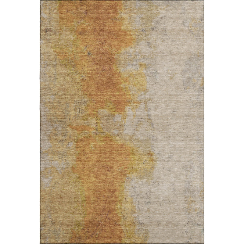 Premium Machine Washable Bucz AMF1741 Modern Rug, Rectangle 3' x 5'
