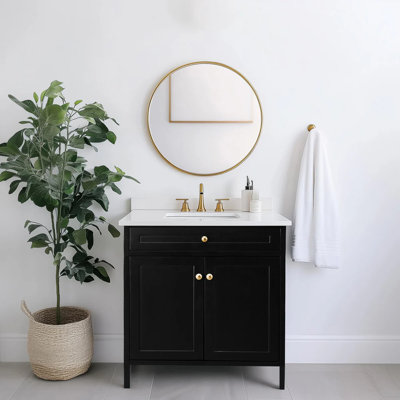 Ensemble de meuble-lavabo sur pied simple 24 po avec lavabo Modern