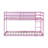 Solid Wood Twin over Twin Loft Bed with Ladder – Low Height, Durable Slats & Underbed Storage ,Pink-1349669981