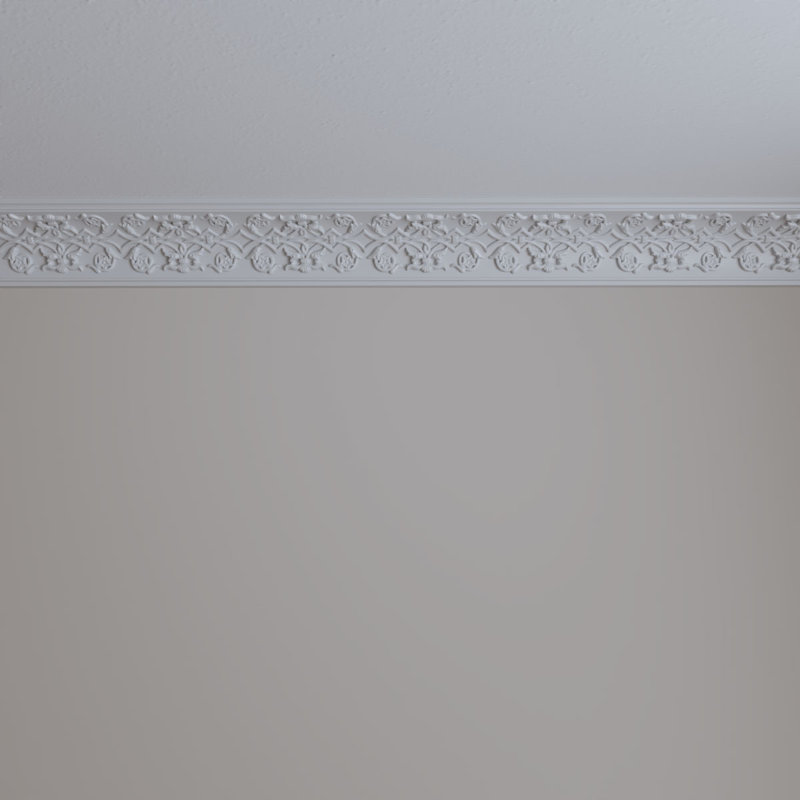 Primed White Geometric Urethane Crown Moulding Sample
